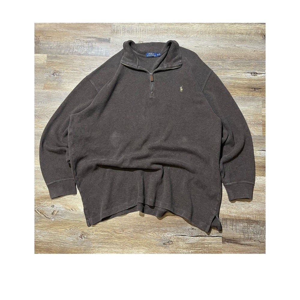 Polo Ralph Lauren‎ Dark Brown Quarter-Zip Sweater